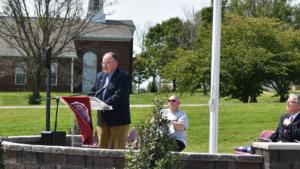 Flag dedicated on 9/11 to first responders at new Mass Communication building