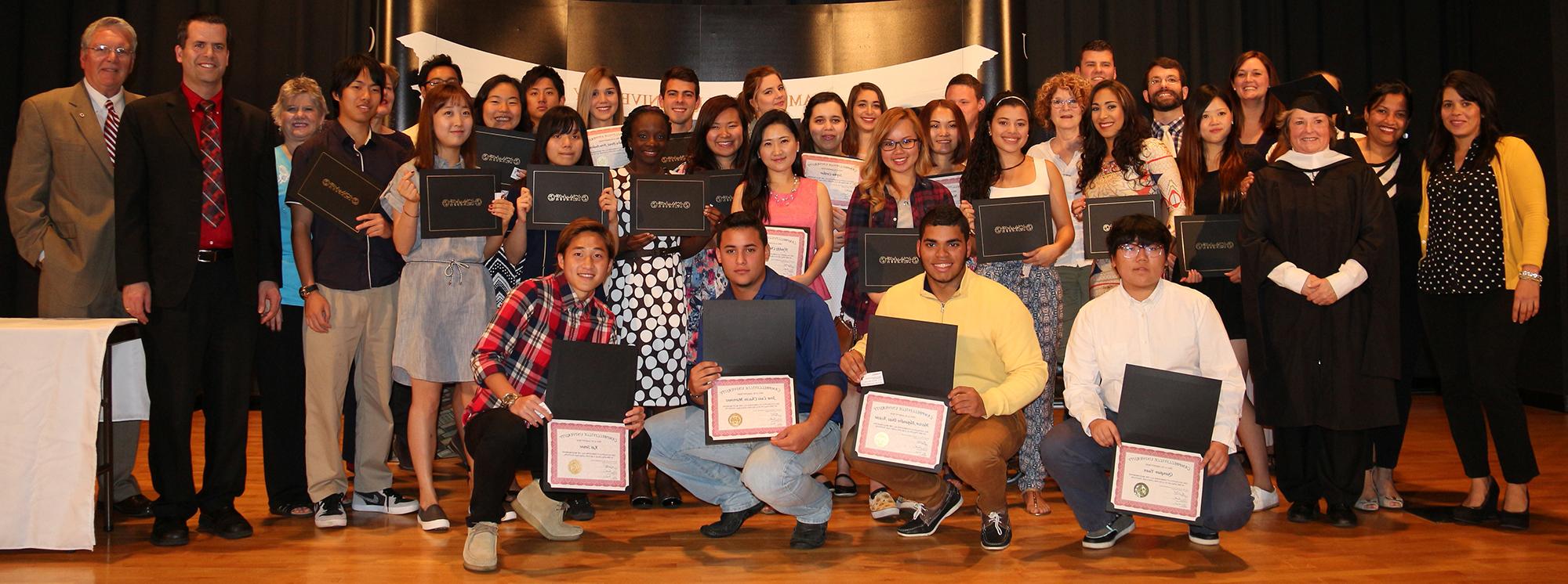 Faculty, staff and graduates of the English as a Second Language came together in Campbellsville University Gosser Fine Art Center's Gheens Recital Hall recently to celebrate the completion of the program. 